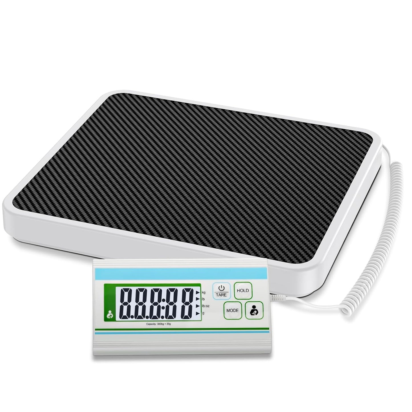 Medical Scale for Body Weight. 660 lb Weight Scale with Easy to Read Digital Display. 0.2 lb High Accuracy Body Weight Scale. 13.4 x 11.8 Platform. Doctor Office. Home. Bariatric Use